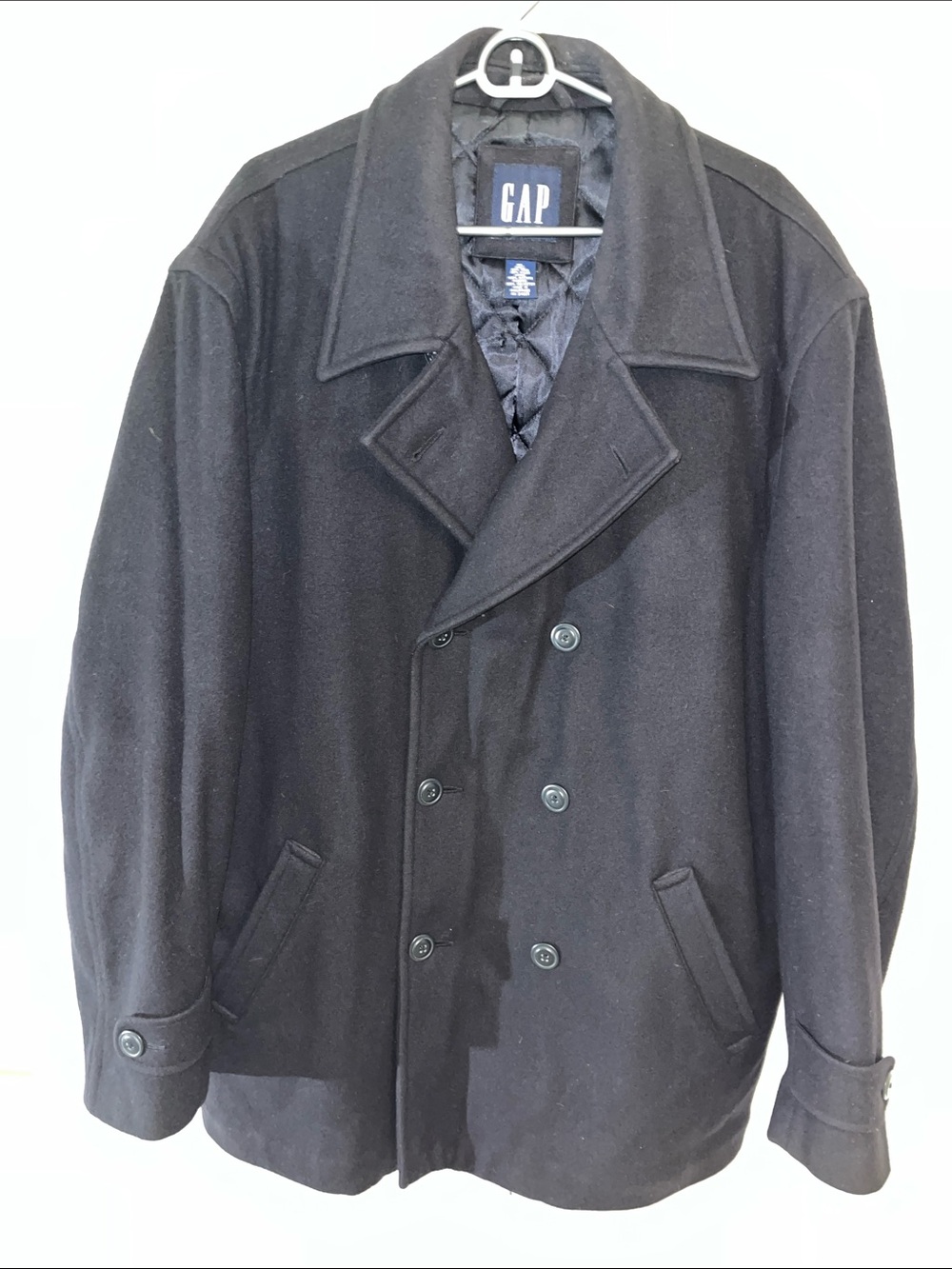 Gap killer Wool Blend men’s Navy Style Winter Pea Coat jacket XL Retro Vintage